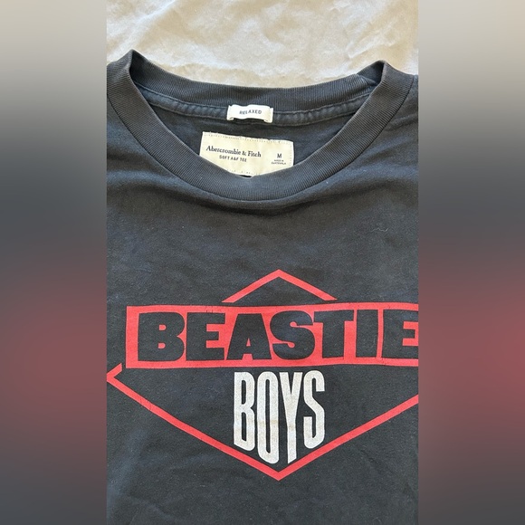 Abercrombie & Fitch Black Tee with Red Graphic - Picture 1 of 2